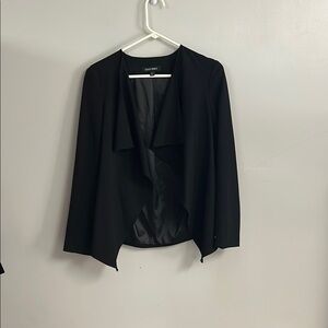 Ellen Tracy Black Open Front Jacket